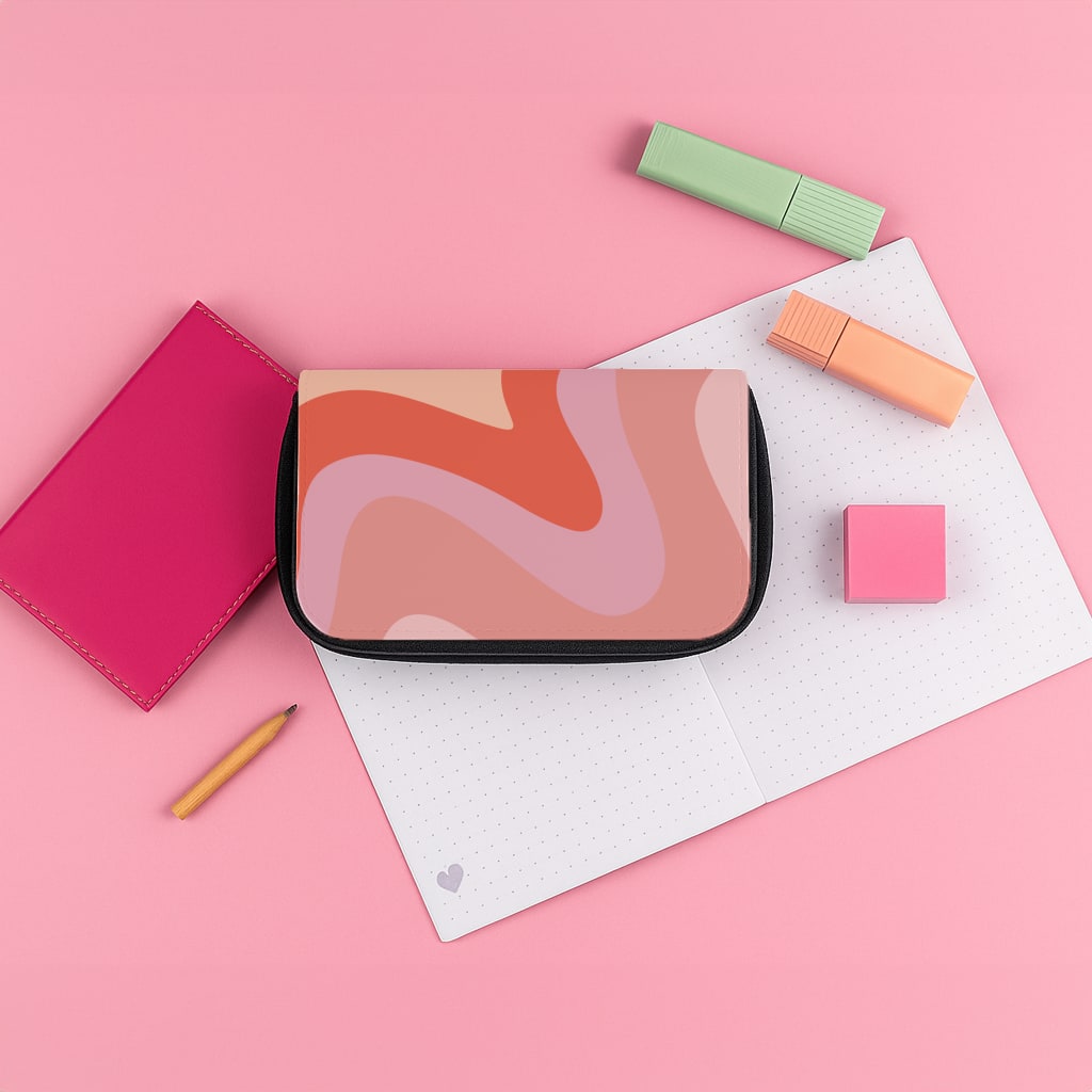 Abstract Pink And Purple Pencil Case