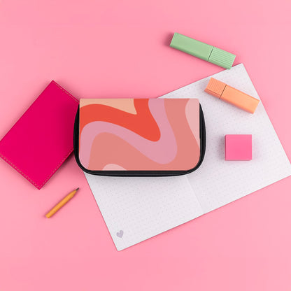 Abstract Pink And Purple Pencil Case