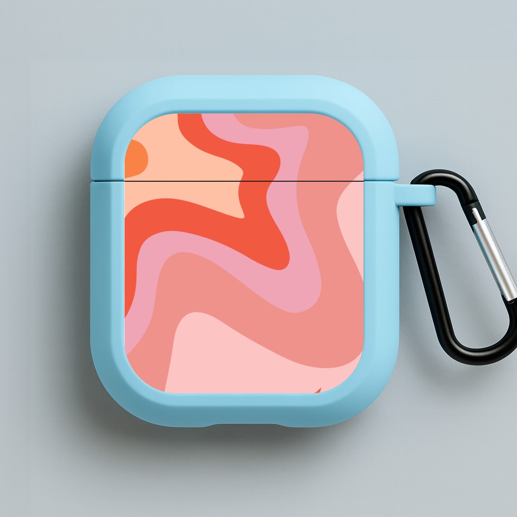 Abstract Pink And Purple Blue AirPods Case