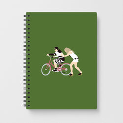 David Riding A Bike Notebook