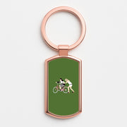 David Riding A Bike Luxury Keyring 4