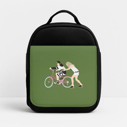 David Riding A Bike Insulated Lunchbox