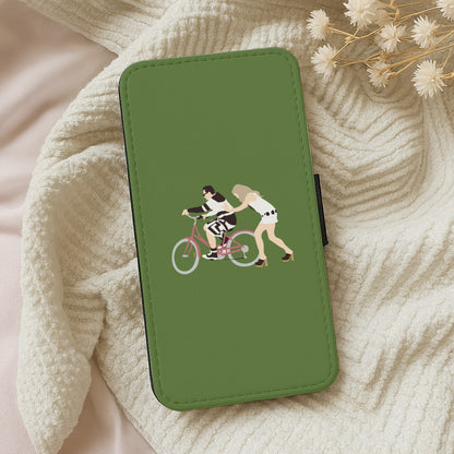 David Riding A Bike Wallet Phone Case