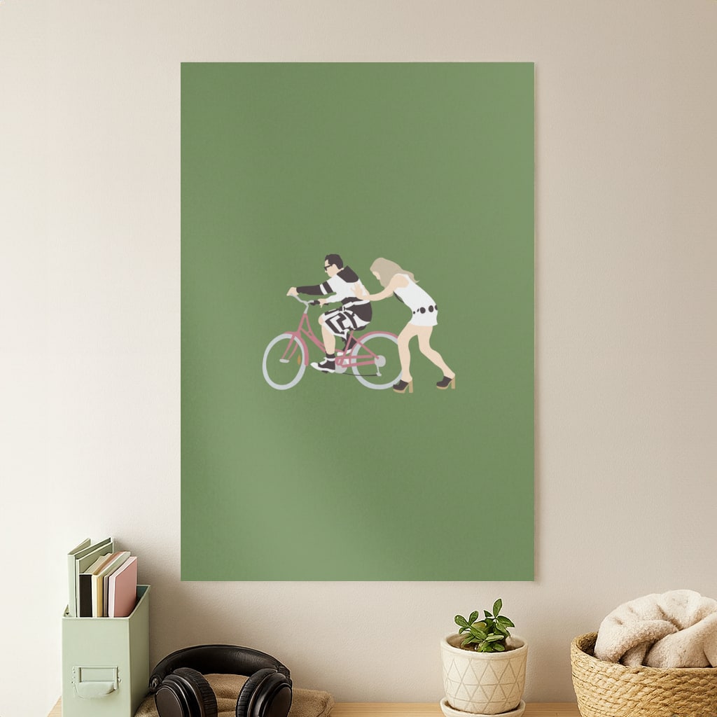 David Riding A Bike Poster