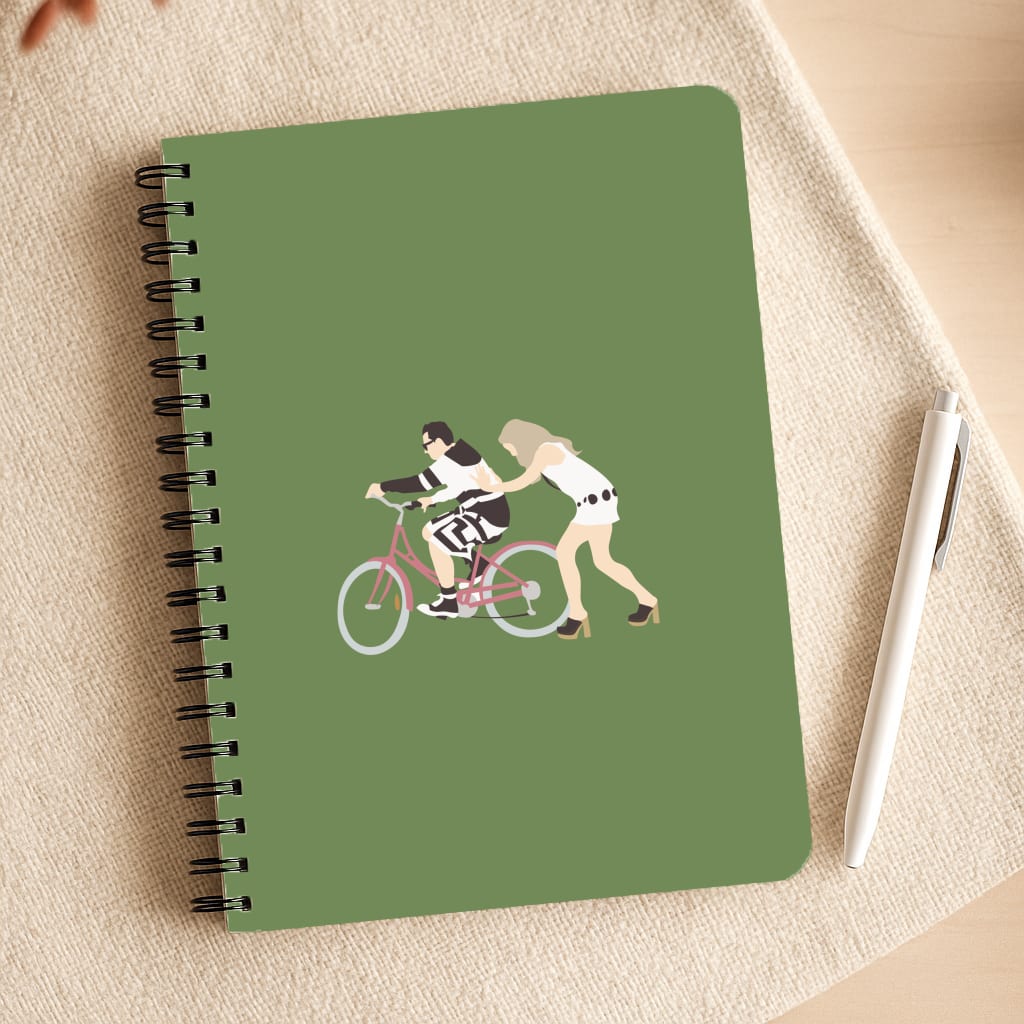 David Riding A Bike Notepad
