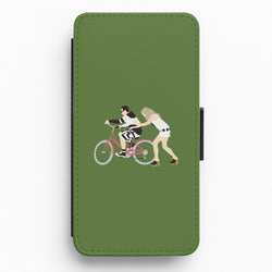 David Riding A Bike Flip / Wallet Phone Case