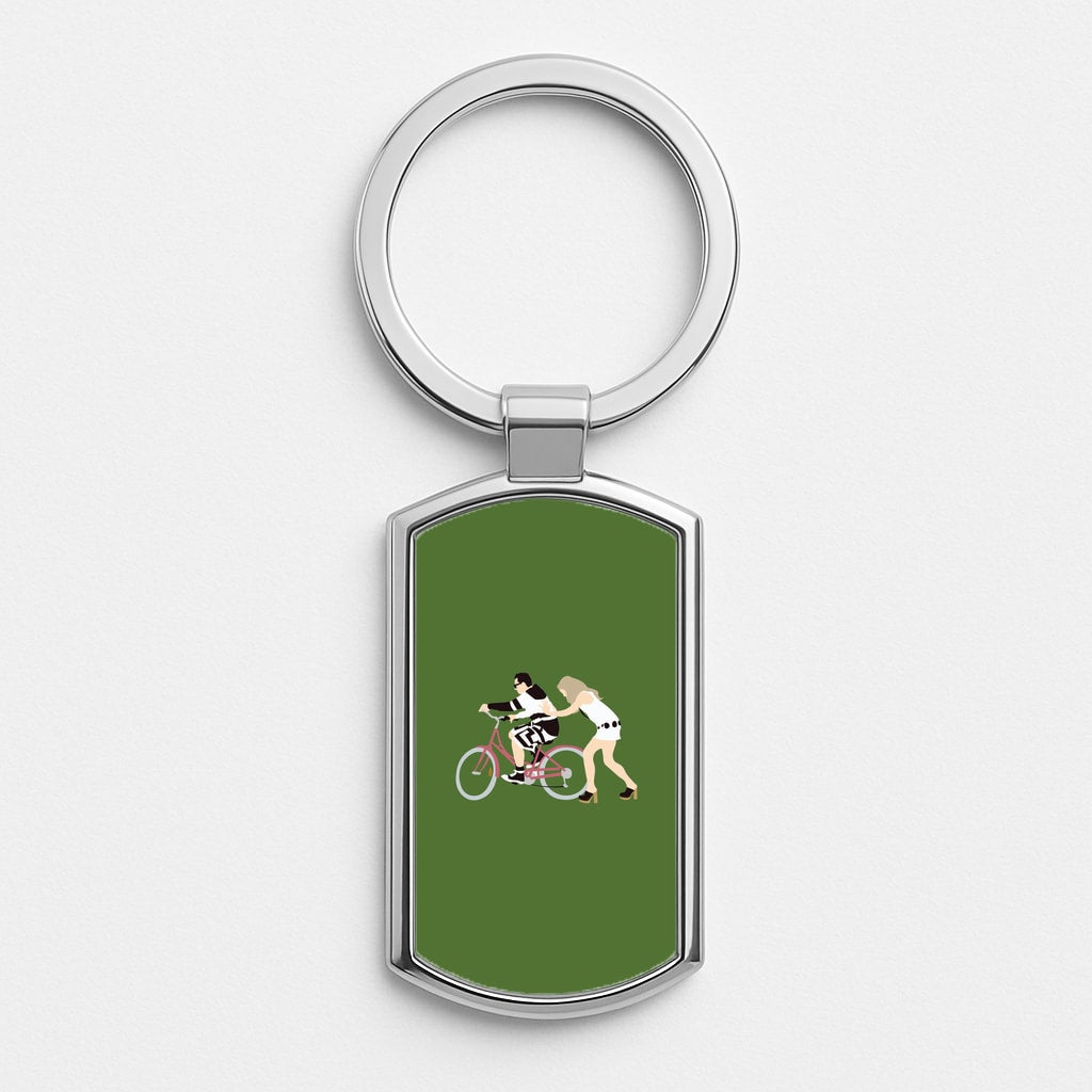David Riding A Bike Luxury Keyring