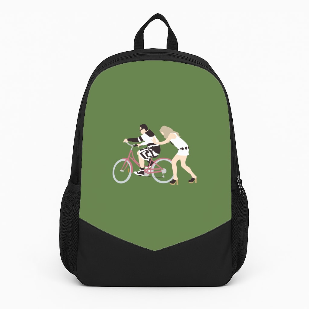 David Riding A Bike Backpack