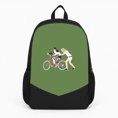 David Riding A Bike Backpack