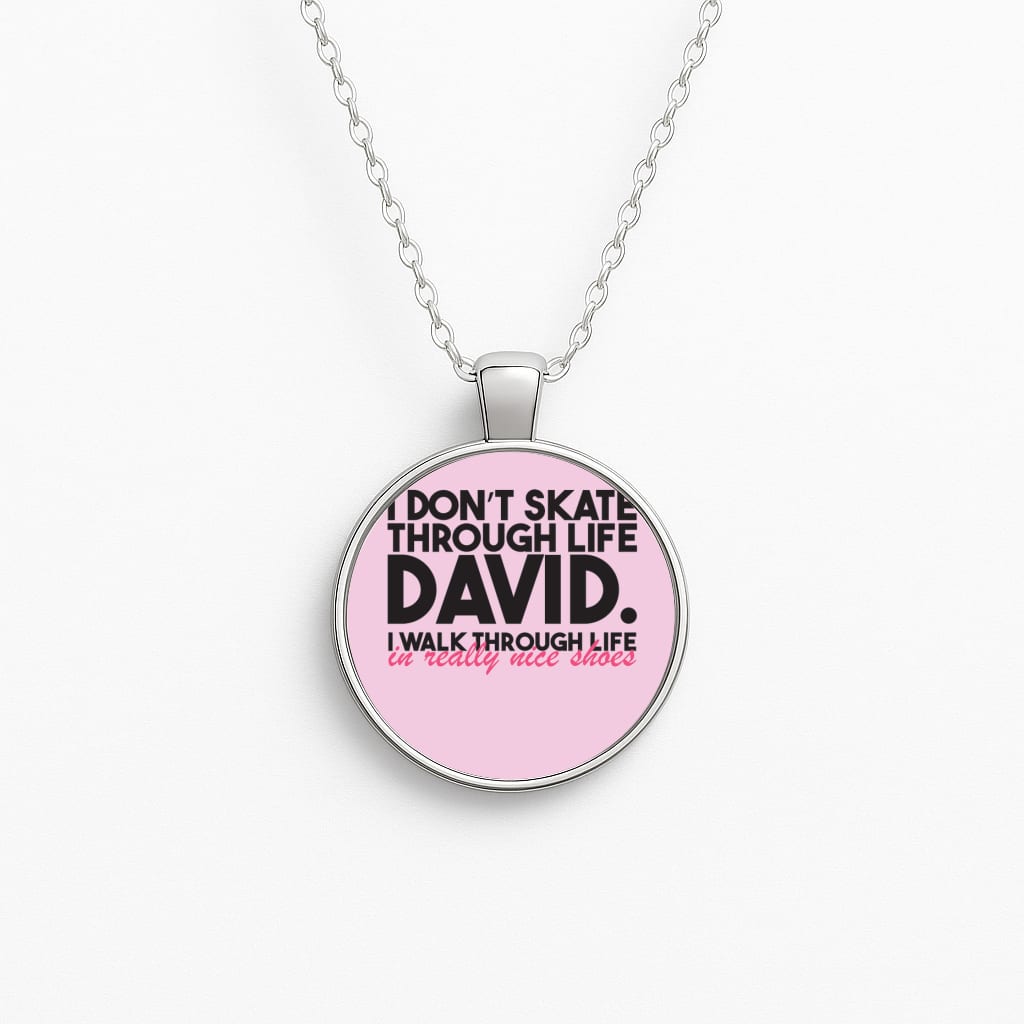 I Don't Skate Through Life David Circle Necklace