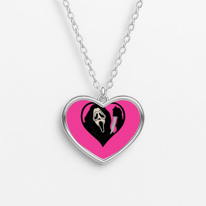 Heart face - Halloween Heart Necklace