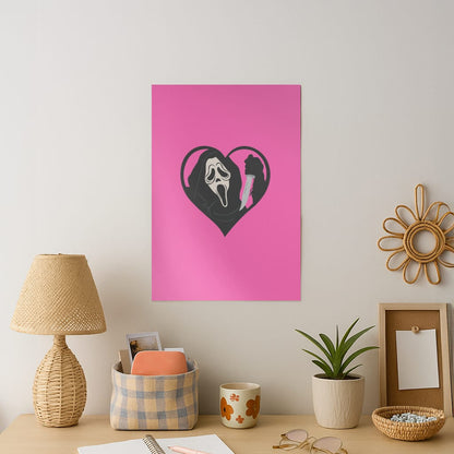 Heart face - Halloween Art Print