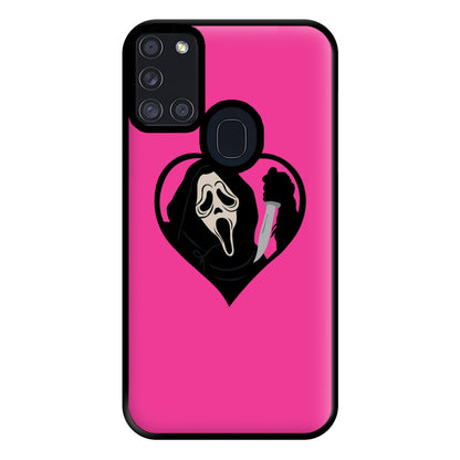 Heart face - Halloween Phone Case for Galaxy A21s