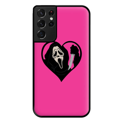 Heart face - Halloween Phone Case for Galaxy S21 Ultra