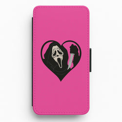 Heart face - Halloween Flip / Wallet Phone Case