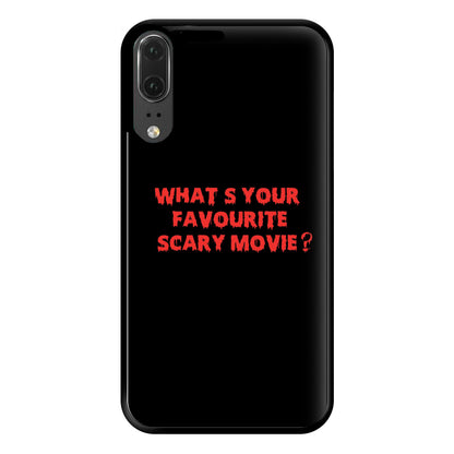 What's Your Favourite Scary Movie - Scream Phone Case for Huawei P20