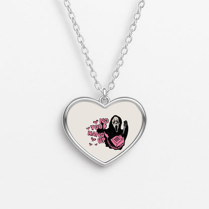 No You Hang Up - Halloween Heart Necklace
