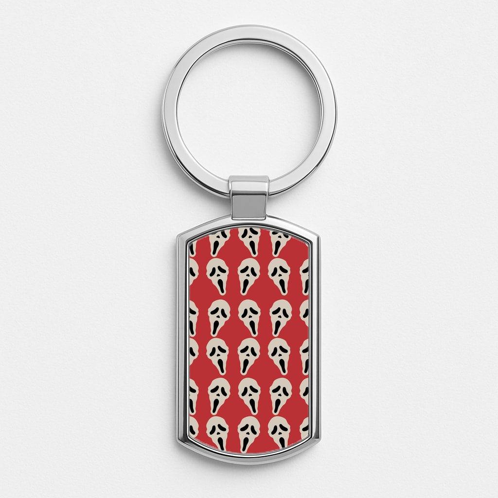 Collage - Halloween Silver Keyring