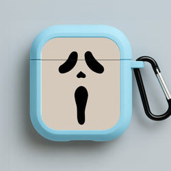 Scream Face Blue AirPods Case