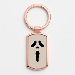 Scream Face Rose Gold Keyring