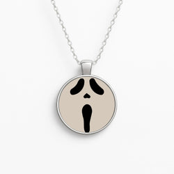 Scream Face Circle Necklace