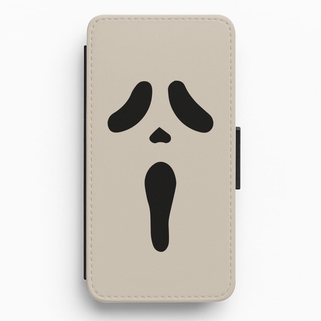 Scream Face Flip / Wallet Phone Case