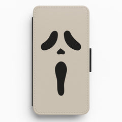 Scream Face Flip / Wallet Phone Case