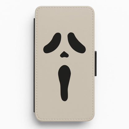 Scream Face Flip / Wallet Phone Case