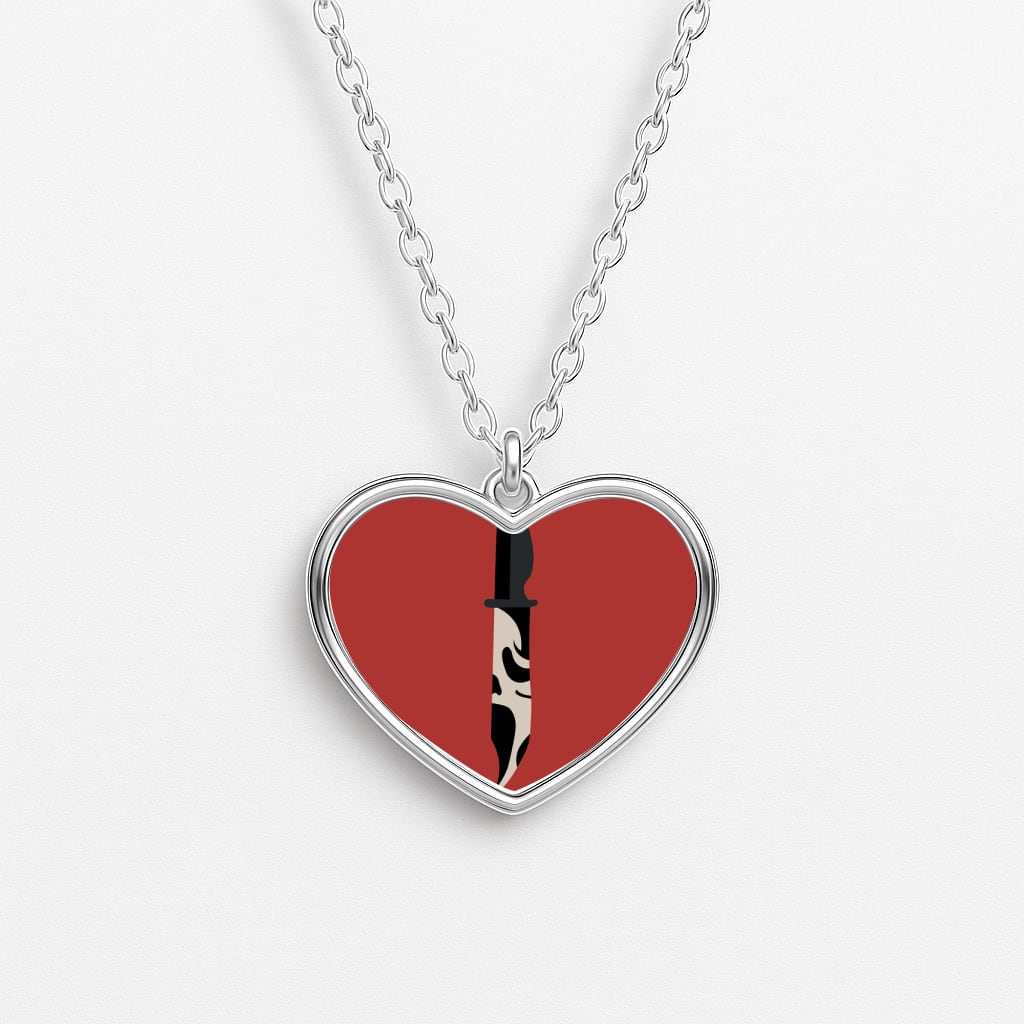 Ghostface Dagger - Scream Heart Necklace