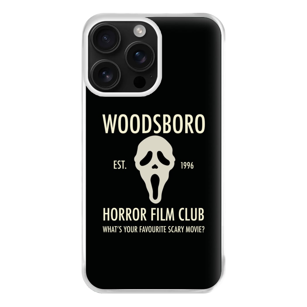 Woodsboro Horror Film Club - Scream Phone Case for iPhone 16 Pro Max