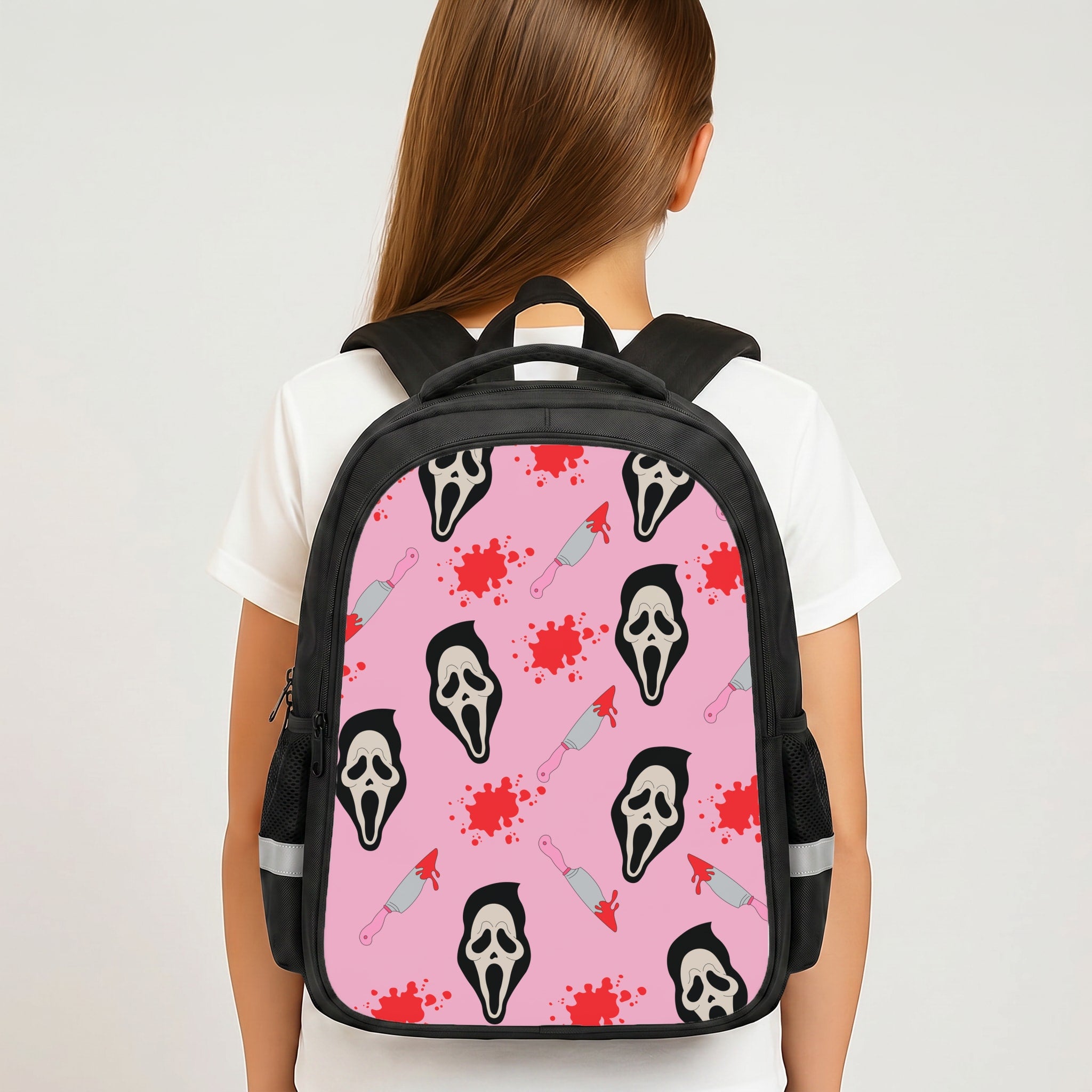 Pink Ghostface Pattern - Scream Backpack