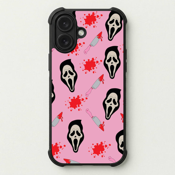 Pink Ghostface Pattern - Scream Phone Case — Bumper case
