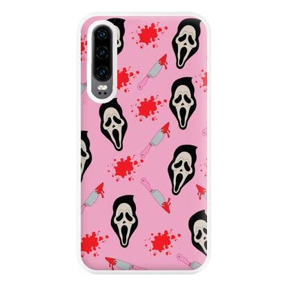 Pink Ghostface Pattern - Scream Phone Case for Huawei P30