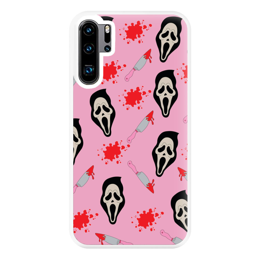 Pink Ghostface Pattern - Scream Phone Case for Huawei P30 Pro