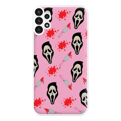 Pink Ghostface Pattern - Scream Phone Case for Galaxy A13