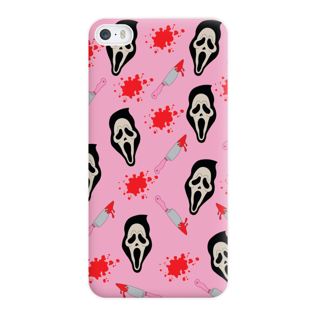 Pink Ghostface Pattern - Scream Phone Case for iPhone 5 / 5s / SE 2016