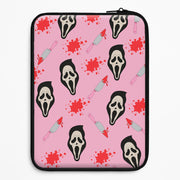 Pink Ghostface Pattern - Scream Laptop Sleeve 1