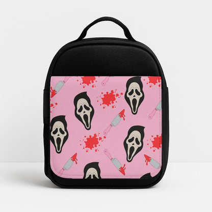 Pink Ghostface Pattern - Scream Insulated Lunchbox
