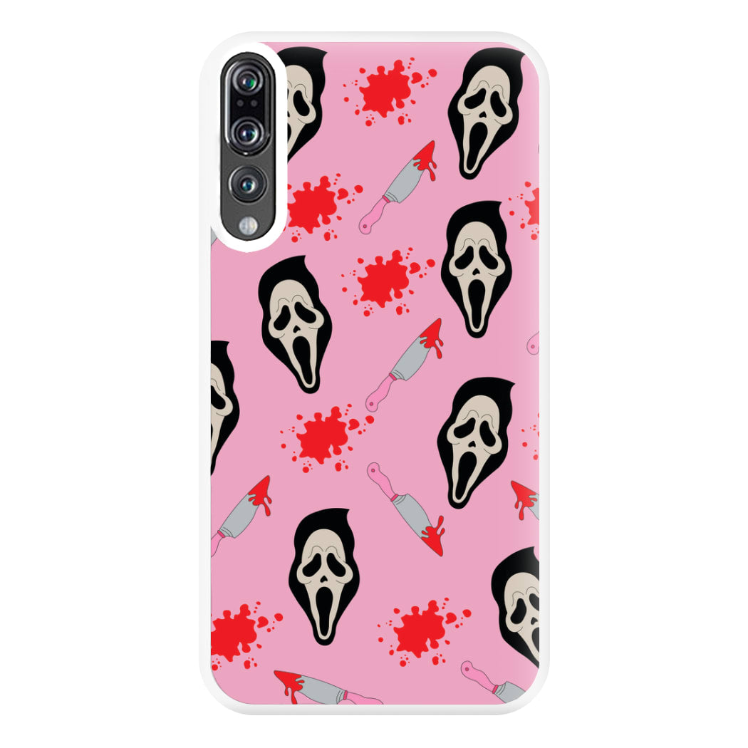 Pink Ghostface Pattern - Scream Phone Case for Huawei P20 Pro