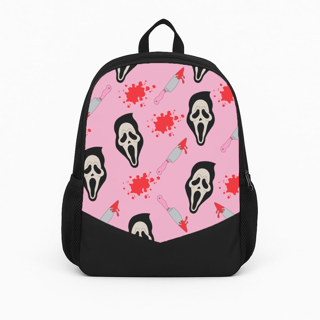 Pink Ghostface Pattern - Scream Backpack