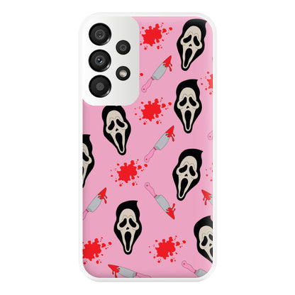 Pink Ghostface Pattern - Scream Phone Case for Galaxy A33