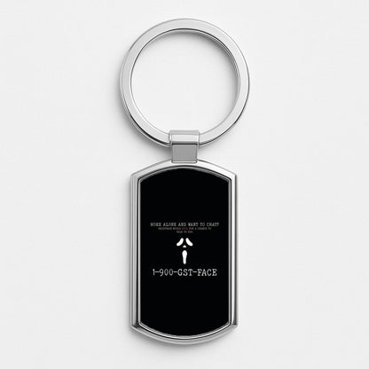 1-800-GST-FACE - Scream Silver Keyring