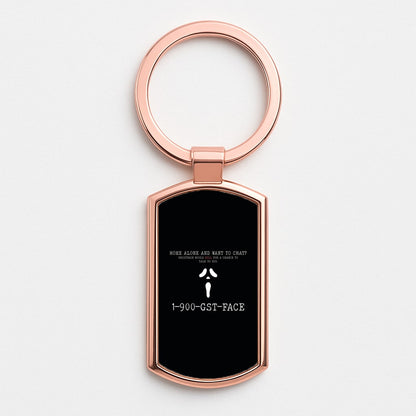 1-800-GST-FACE - Scream Rose Gold Keyring