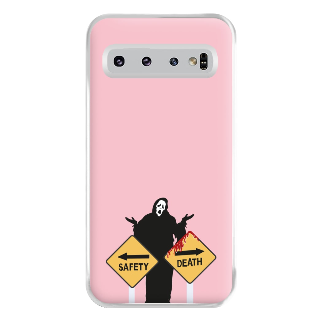 Safety Or Death - Scream Phone Case for Galaxy S10 Plus