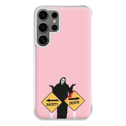 Safety Or Death - Scream Phone Case for Galaxy S24 Ultra