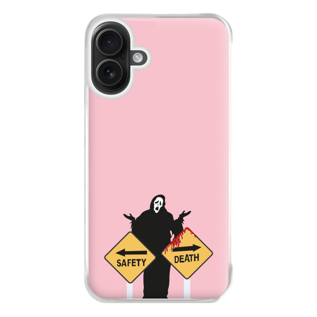 Safety Or Death - Scream Phone Case for iPhone 16 Plus