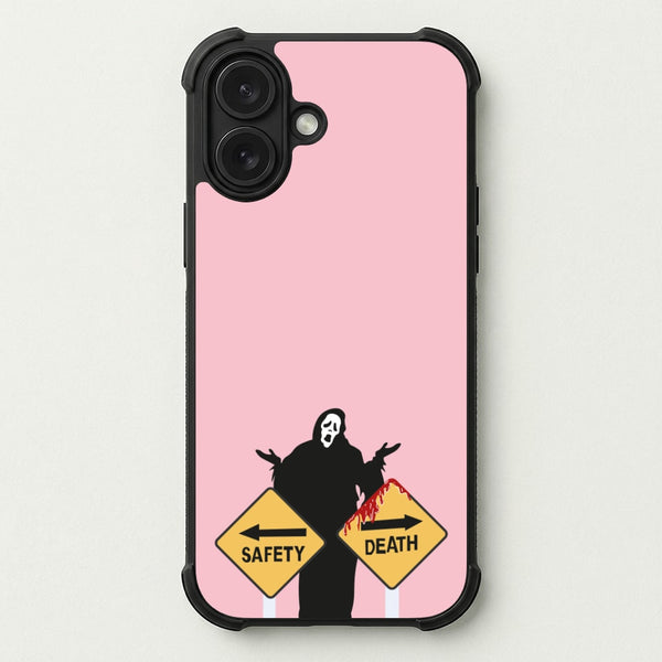 Safety Or Death - Scream Phone Case — Bumper case