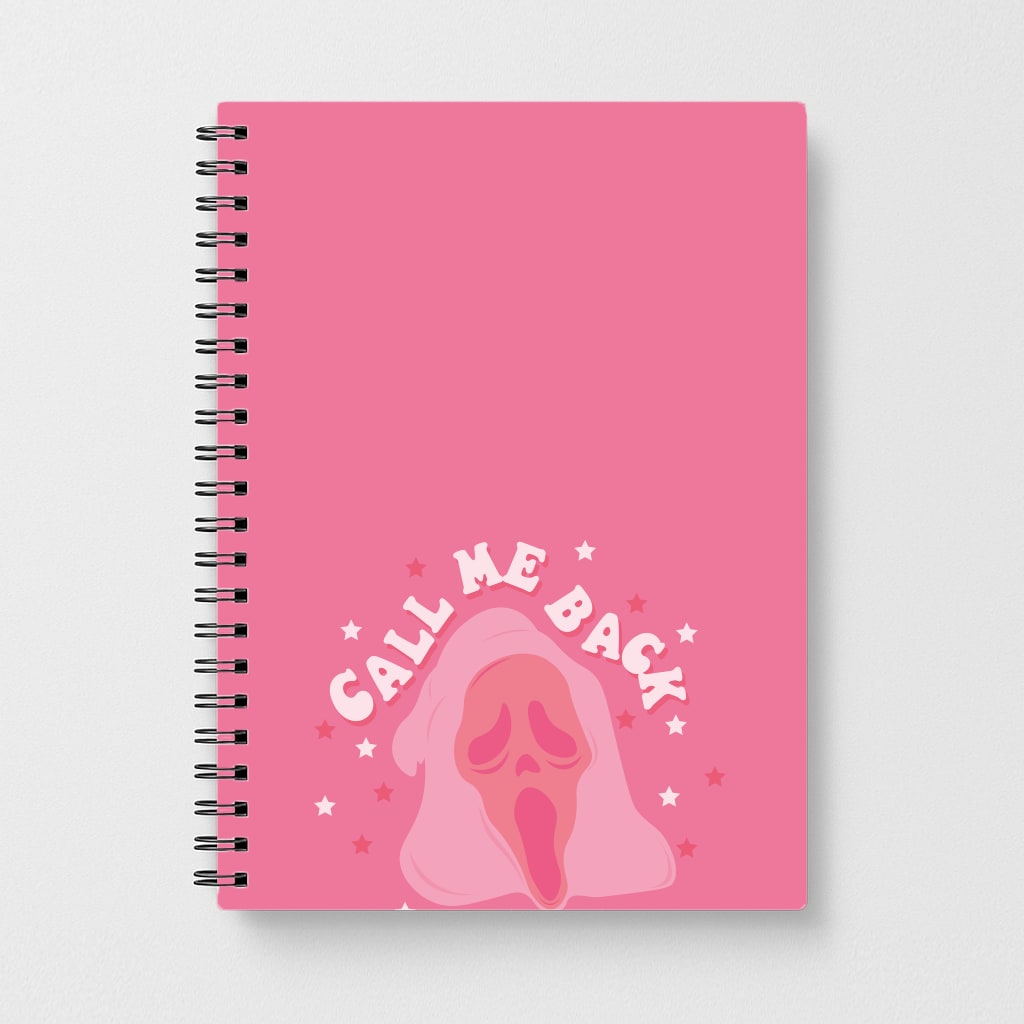 Call Me Back Ghostface - Scream Notebook