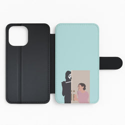 Tara And Ghostface - Scream Flip Phone Case