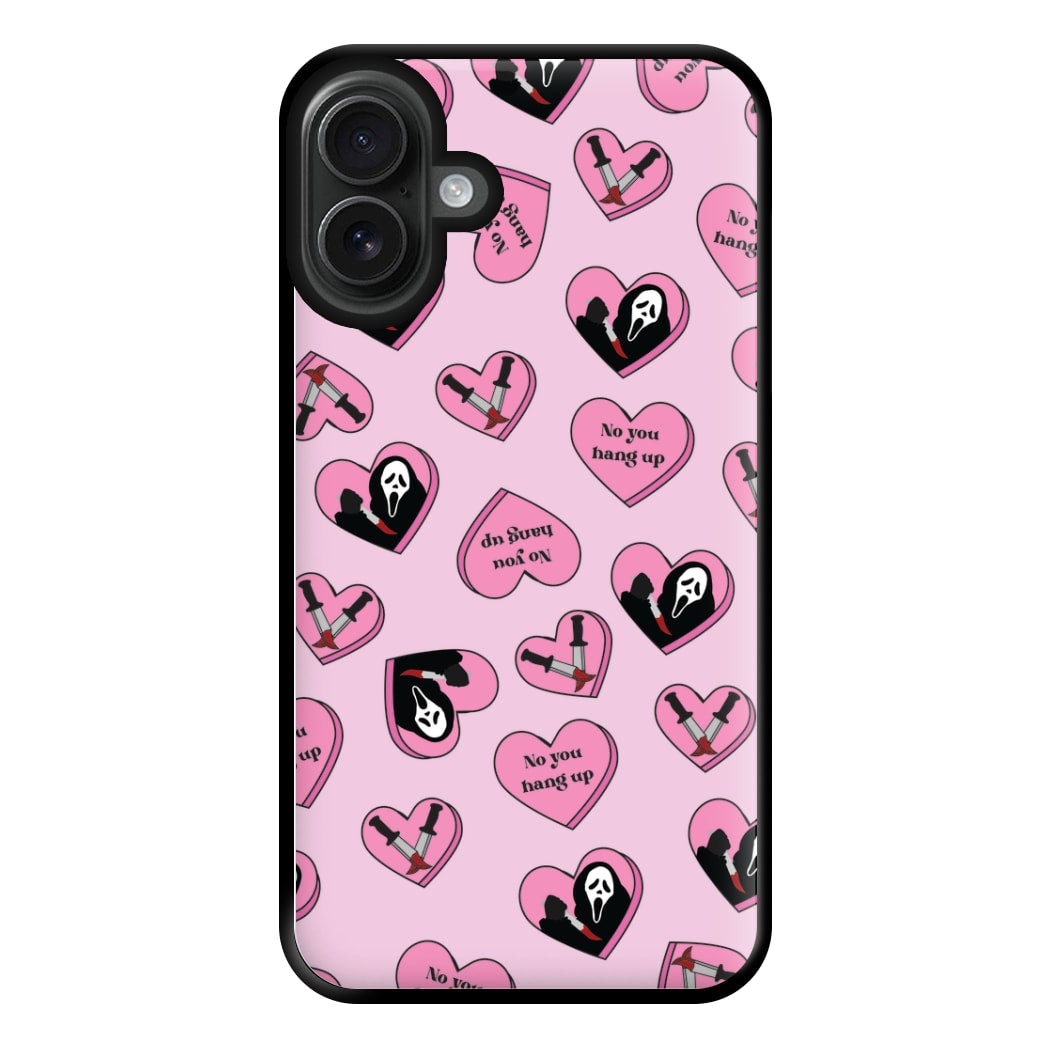 No You Hang Up Love Hearts Phone Case for iPhone 16 Plus